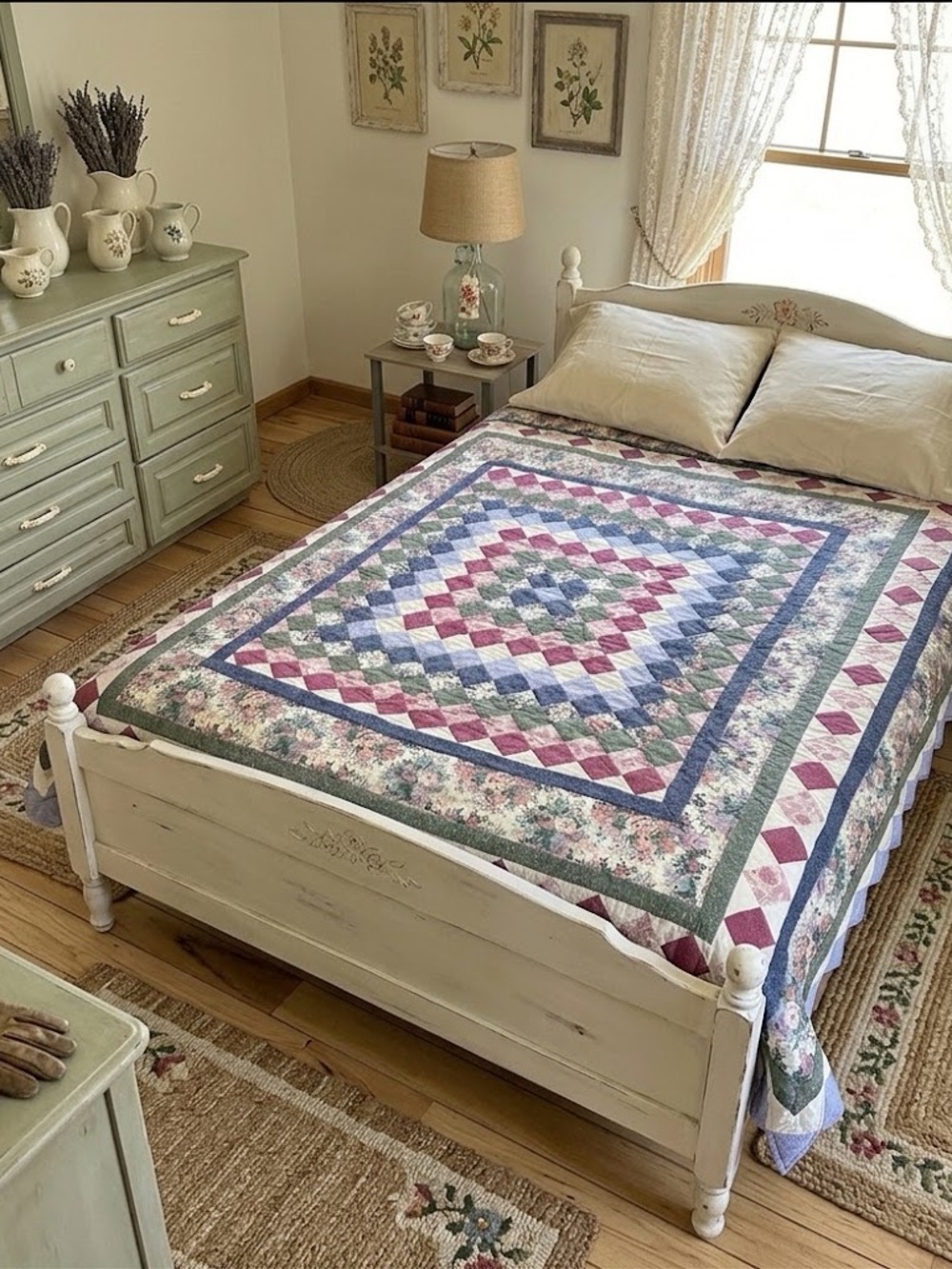 Queen size handmade quilt